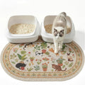 Bienbee Cat Litter Mat, 33" x 22" Dense Trapping Mesh for Litter Boxes | Litter Box Mat with PVC Mesh, Waterproof &Urineproof, Non-Slip Grip, Soft On Kitty Paws and Easy to Clean to Protect Floor by Bienbee