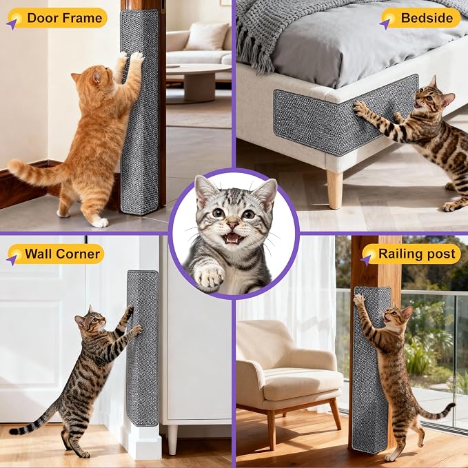 ENONCI Door Protector from Cat Scratching 30x7.8 Cat Wall Corner Scratcher | Anti Scratch Door Frame Furniture Protector for Indoor Cats - Image 5