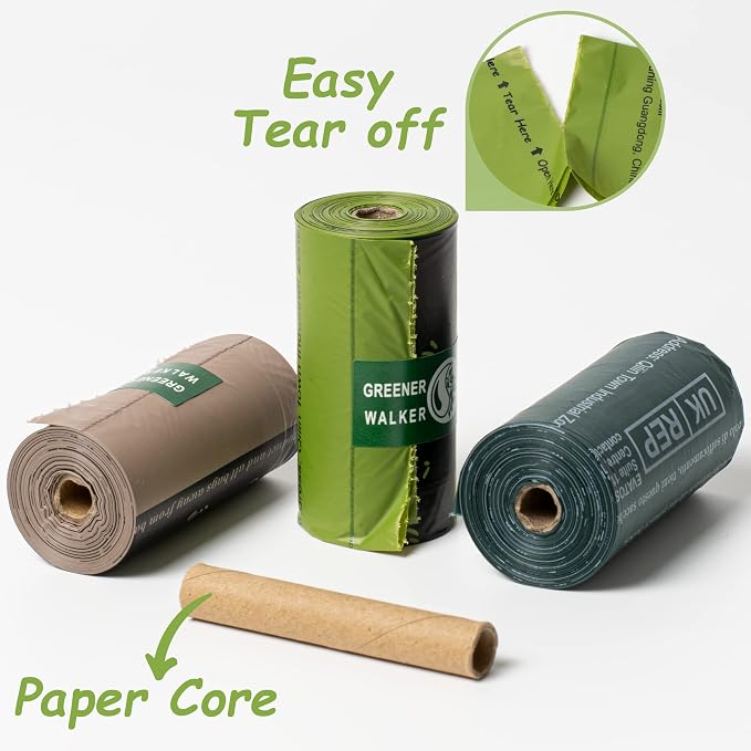 GREENER WALKER Poop Bags for Dog Waste, 1080 Doggy Waste Bags Extra Thick Strong 100% Leak-Proof (Brown) - Image 2