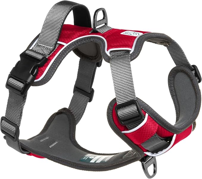 Embark No Pull Dog Harness, Reflective Adjustable Training Vest, No Choke | Adjustable straps fit all dog breeds with sturdy hooks; 360° reflective trim, soft padded Harness Design for All Dogs by EmbarkHarnessCo