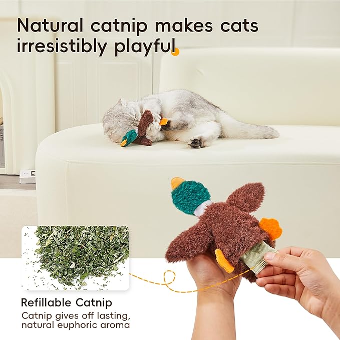 Potaroma Cat Toys Catnip Crinkly Sound 2 Pcs, Mess-Free Stuffless Kitten Toy, Durable Feline Bite Interactive Kicker Toys for Cat Indoor Exercise 6.5 Inches | Durable Feline Bite Interactive Kitten Kicker Toys, Cat Indoor Exercise 6.5 Inches - Image 3
