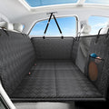 Dog Car Seat Cover for Back Seat, Hard Bottom Back Seat Extender for Dog | Supports 400lbs, Waterproof, Heavy Duty, Scratch Resistant, Dog Hammock for Midsize SUVs/Trucks, Black, 56 Inch by Unknown