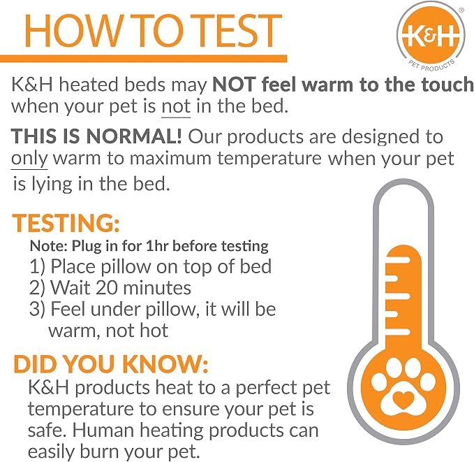K&H Cat Window Perch, Heated Kitty Sill, Safety Listed, 24x14in, Fleece | Orthopedic Cat Window Hammock Bed Holds 40LBS, Washable Cover, Heated Kitty Windowsill Bed Seat for Indoors, Cream Fleece - Image 8