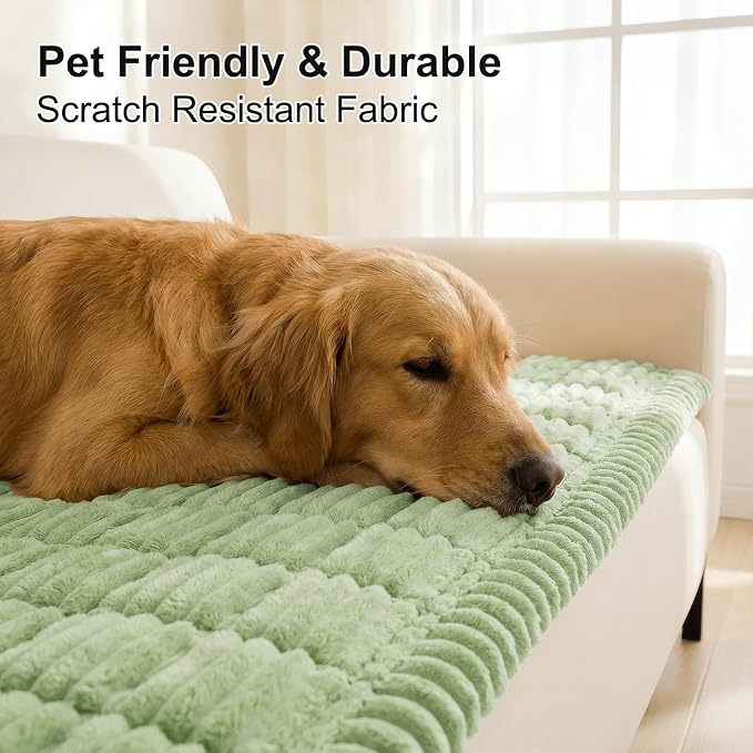Smiry Couch Cover for Dogs, Non Slip Washable Sofa Protector for Pets | Soft Furniture Cover for Leather & Fabric Couches, Cozy Protect Against Fur, Dirt & Messes, Pet Friendly, 27.6"x27.6" - Image 3