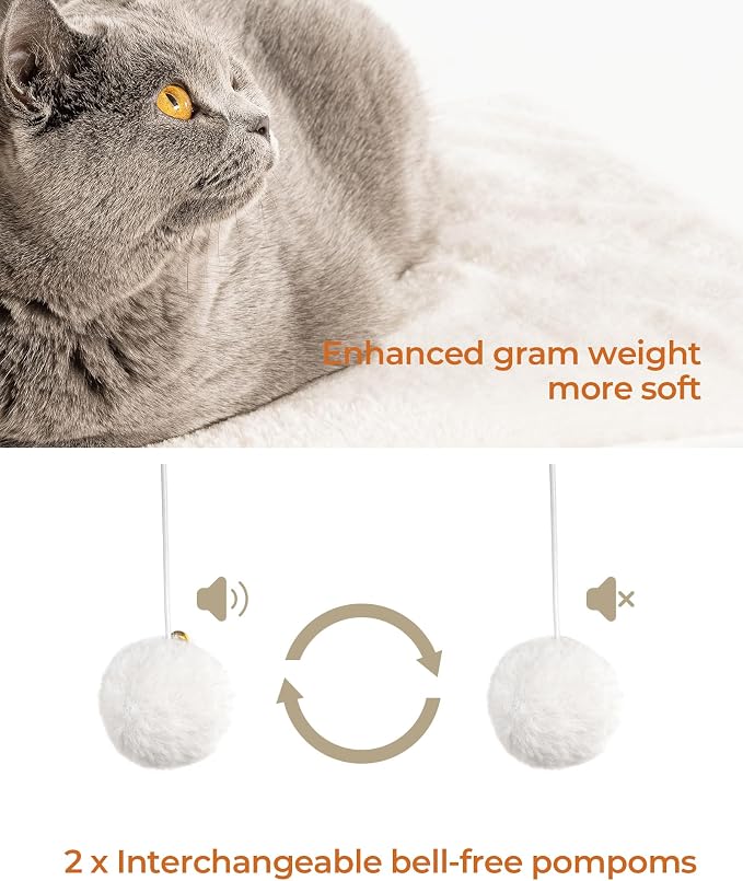 35.4in 3-Tier Modern Cat Tree Tower Condo, Cat Scratch Posts for Indoor Cats, Big Plate, Two Full Sisal Scratching Posts, Rustic Brown - Image 5