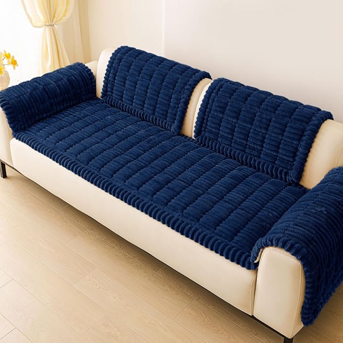 hyha Couch Cover for Dogs, Washable Non Slip Plush Flannel Sofa Protector | Thick Flannel, Anti-Slip Backing, Pet Hair & Scratch Protection, Fits Sofa & Loveseat (27.6" x 27.6") - Image 9