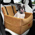 HEGGCOOE Dog Car Seat for Small Medium Dogs, Memory Foam Dog Booster Seats with Thick Cushion for Dogs Under 35lbs, Detachable Washable Pet Car Seat Travel Bed with Storage Pockets,2 Safety Belt by HEGGGCOOE