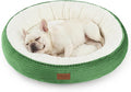 Love's cabin Round Donut Cat and Dog Cushion Bed, 30in Pet Bed for Medium or Large Dogs, Anti-Slip & Water-Resistant Bottom, Soft Durable Fabric Pet Beds, Washable Calming Cat Bed, Light Green by Lovescabin