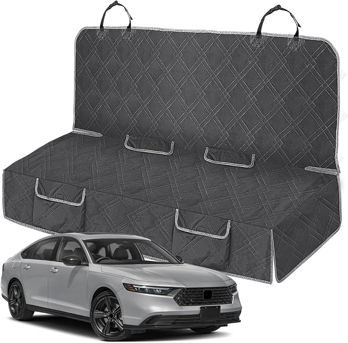 Dog Car Seat Cover for Honda Accord 2012-2025 | Waterproof Pet Bench Seat Cover for Back Seat, 600D Heavy Duty Scratch Proof Nonslip Truck Seat Covers for Dogs by Kistrba