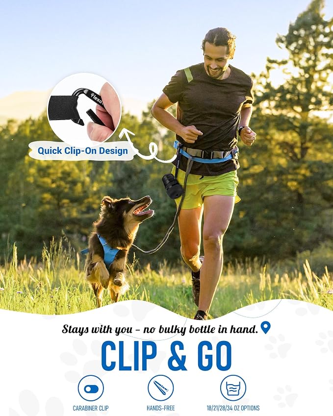lesotc Dog Water Bottle, Portable Water Dispenser with Travel Water Bowl, Leak Proof Pet Travel Squeeze Bottle, Puppy Essentials Dog Stuff Accessories for Outdoor Walking, Hiking, Camping - Image 3