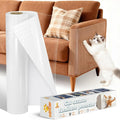 Extra Thick Clear Anti Cat Scratch Furniture Protector 17" x 197" | Couch Protector from Cat Claws - Single Sided Sticky Flexible Pet Tape for Furniture, for Couch Corner Door Walls Bed by Unknown