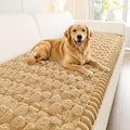 Smiry Non Slip Couch Covers for Dogs, Scratch Resistant Pet Sofa Protector | Machine Washable Soft Fuzzy Thick Furniture Cover for Sofa Loveseat Sectional Large Dogs, Camel, 27.6" x 70.9" by Smiry