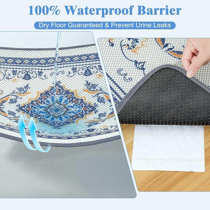 Unicorn Catcher 24"x15" Cat Litter Mat Machine Washable Litter Trapping Pad | Kitty Paw Friendly Padding With Breathable 3D Air Mesh Technology And A Non-Slip Base To Keep Home Floors Debris-Free - Image 8