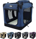 EliteField 3-Door Soft Dog Crate with Bed & Carrying Bag (2-Year Warranty) | 3 Mesh Doors, Steel Frame, Removable & Washable Crate Cover and Bed Cover, Storage Pockets, Indoor/Outdoor, Foldable by EliteField