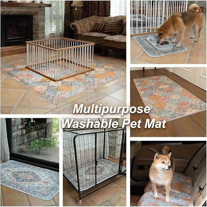 nunubaby Washable Pee Pads for Dogs, Stylish, Non-Slip and Leak-Proof Pee Pads. Reusable Potty Pads for Dogs for Crates and Floors.(Gray/Geo,36" x36" ) - Image 6