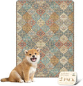 nunubaby Washable Pee Pads for Dogs, Stylish, Non-Slip and Leak-Proof Pee Mat. Ultra-Absorbent Reusable Potty pad for Crates and Floors.(Cream/Multi, 18" x24" ) by Nunubaby