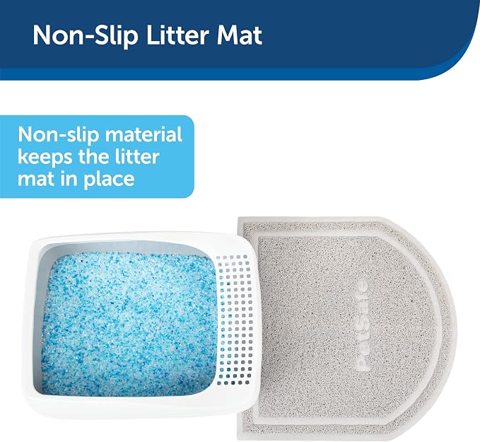 PetSafe Anti-Tracking Cat Litter Mat, Small | 20.5 x 19.7 in, Durable Mesh Trapping Mat for Crystal & Clay Clumping Cat Litter, Leakproof Double-Layer Backing, BPA-Free - Image 5