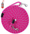Long Dog Leash for Dog Training 100FT, Heavy Duty Dog Lead for Large Medium Small Dogs Outside Walking, Playing, Camping, or Yard,Hot Pink by Lanwandeng