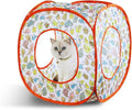 Andiker Cat Tent, 3 Holes Safe and Strong Cute Cats Tunnel Collapsible Easy to Carry Cat House for Indoor Cats Kittens Hiding Playing Training Sleeping (Square Bird) by Andiker-ServingforYou