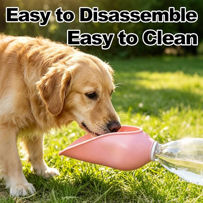 2PCS Dog Water Bottle Adapter Portable Silicone, Leakproof Foldable Pet Water Dispenser Cap with Bowl for Dog Cat Walking Hiking Travel Foldable Leaf Design, Cat Dog Attachment for Water Bottle - Image 5