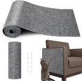 Cat Scratch Furniture Protector, 78.7"x15.8" Cat Scratch Pad for Couch | Trimmable Self-Adhesive DIY Sofa Wall Cats Tower Mat, Replacement Pads from Pet Claws, Light Gray by Fmelut