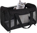 Cat Carrying Case - Pet Carrier Airline Approved, Protable and Breathable Pet Travel Carrier Removable Fleece Pad, Collapsible Cat Carrier Dog Carrier for Medium Cats Small Cats Dogs (X-Large, Black) by home