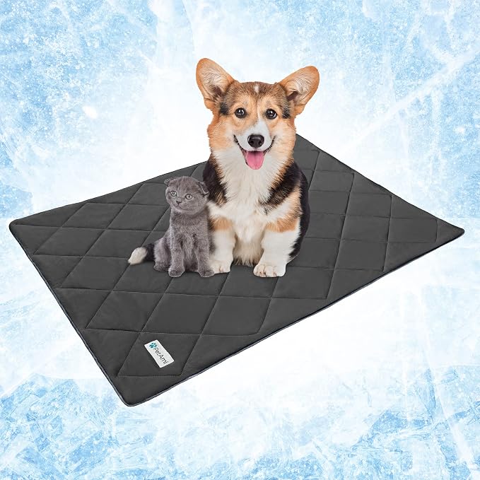 PetAmi Premium Cooling Dog Blanket | Lightweight Fluffy Pet Throw Blanket Bed Cover for Dogs, Cat, Puppies | Pet Blanket Furniture Protector Couch Sofa | Reversible Fuzzy Cozy | 29x40, Grey - Image 7
