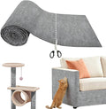 Heavy Duty Cat Scratch Mat for Couch, Light Gray (78.7" x 15.8") | Self-Adhesive Furniture Protector for Cats, Trimmable Cat Scratcher Carpet, DIY Climbing Pad for Couch, Sofa, Door & Cat Tree by CLFORLORGN