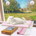 Cat Window Perch, Cat Hammock w/Fleece Blanket, Screw Suction Cups, Pink | Window Bed Holds 2 Large Cats, Sturdy Resting Seat Indoor with One Extra Suction Cup by SupplierforCats