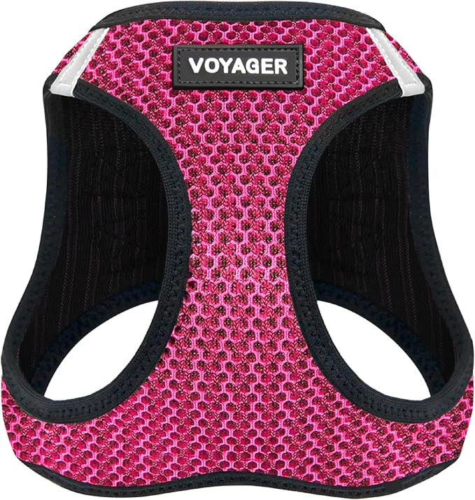 Voyager Step-in Air Dog Vest Harness - Fuchsia 2-Tone, X-Small | 13 - 14.5" in Chest, Reflective Bands, All Weather Breathable Air Mesh, Cats Compatible, Lightweight, Fast Drying by BestPetSuppliesLLC