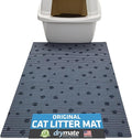 Drymate Cat Litter Box Mat, Litter Trapping Mat, Gray, 20x28 | Waterproof, Urine-Proof, Absorbent, Machine Washable, Soft on Paws, Contains Mess, Protects Floors, Kitten Supplies, USA Made by Drymate