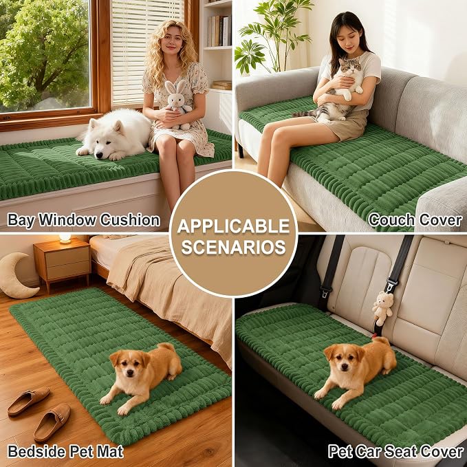 hyha Couch Cover for Dogs, Washable Non Slip Plush Flannel Sofa Protector | Thick Flannel, Anti-Slip Backing, Pet Hair & Scratch Protection, Fits Sofa & Loveseat (27.6" x 27.6") - Image 4