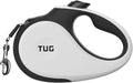 TUG Original Retractable Dog Leash, 16 ft (Small, White) | 360° Tangle-Free Retraction, 16 ft Tape, Quick Thumb Lock, Anti-Slip Handle, For Dogs Under 35 lbs by TUG