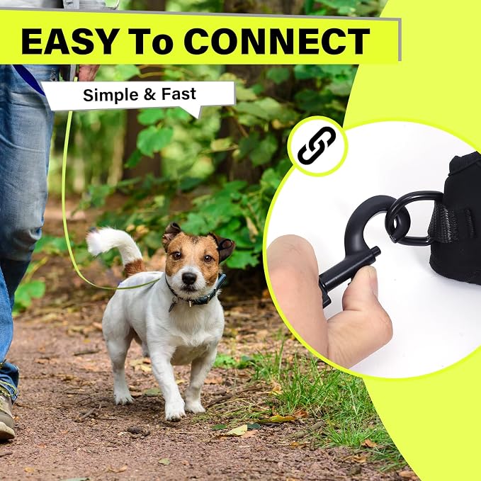 Waterproof Long Line Dog Leash, Padded Handle, 10 ft, Yellow | Soft PVC-coated webbing with 360° swivel carabiner for swimming, tracking and rainy walks - Image 5