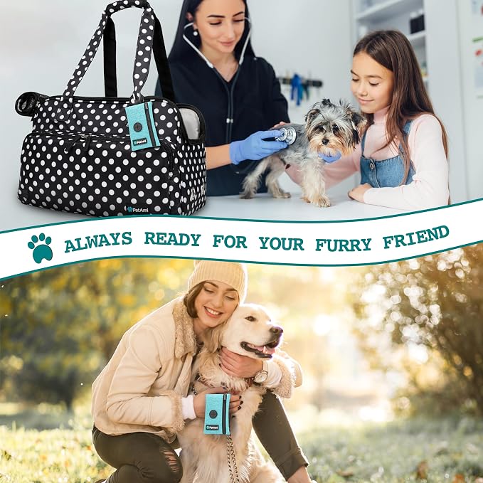 PetAmi Dog Poop Bag Holder for Leash, Pet Waste Bag Dispenser, Blue | Soft Dog Poop Bag Holder Clips to Leash, Harness, Belt Storage for Treat Key, Pet Bag Dispenser, Doggy, Doggie - Image 6