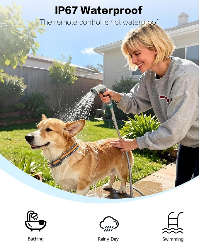 Shock Collar for Small Dogs, IP67 Dog Training Collar with Remote 8-120lbs | 20 Levels Shock & Vibration, Beep, 3300FT Long Range Waterproof Dog Shock Collar, Rechargeable eCollar LED Light, Safety Lock - Image 5