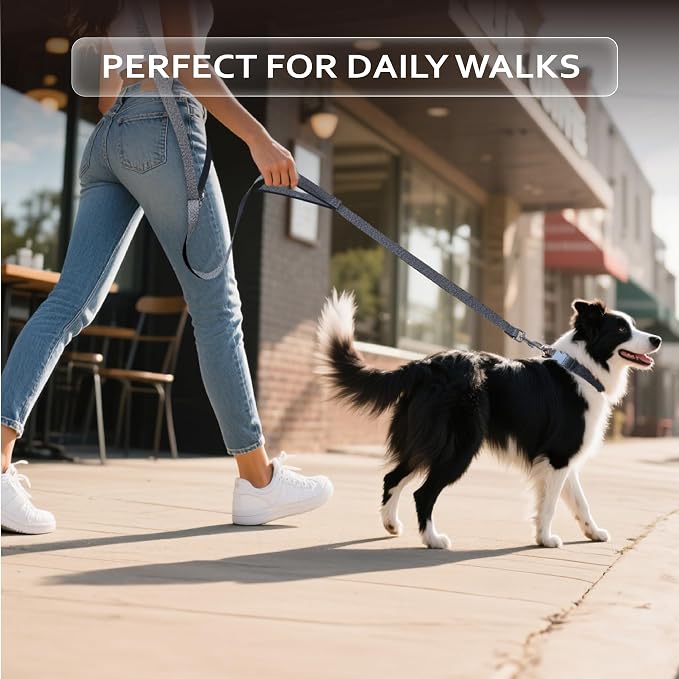 Hands Free Dog Leash,Galaxy Reflective,Crossbody Dog Leash,Black | Galaxy Reflective • Emergency Control Handle • Heavy-Duty Hardware • Multi-Way Wear - Image 6