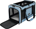 GAPZER Cat Carrier 18 x 11 x 11 Top Loading Soft Pet Travel Bag Over 15lbs | Portable Small Dog Puppy Car Travel Crate 10 lbs, Chihuahua Kennel Carry Case, Kitty Cloth Cage Medium Cat Under 25 lbs Blue by GAPZER