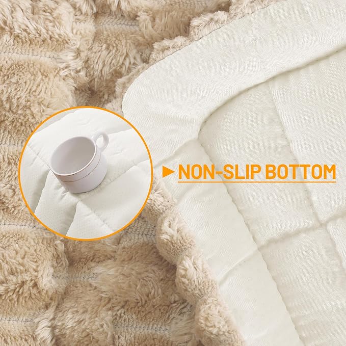 Smiry Non Slip Couch Covers for Dogs, Scratch Resistant Pet Sofa Protector | Machine Washable Soft Fuzzy Thick Furniture Cover for Sofa Loveseat Sectional Large Dogs, Khaki, 35.4" x 95" - Image 11