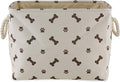 Bone Dry Pet Storage Collection Paw and Bone Print, Medium Rectangle, 16x10x12, Dark Brown by BoneDry
