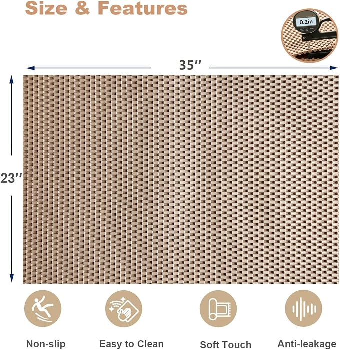 Cat Litter Mat, 35"x23" Large Litter Trapping Mat for Litter Box | Waterproof, Non-Slip Kitty Pad, Urine-Resistant, Scatter Control, Cut to Fit - Image 6