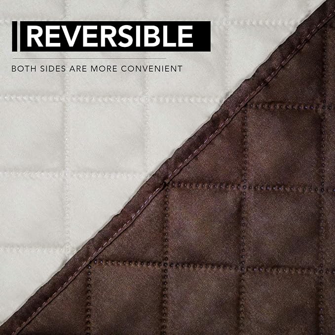 Easy-Going Reversible Couch Cover, Oversized Recliner, Chocolate/Ivory | Machine Washable Slipcover For Dogs, Water Resistant Furniture Mat For Living Room, Non-Slip Sofa Cover, Pet Friendly - Image 5