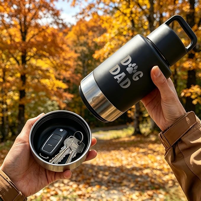 Dog Water Bottle 32oz, Insulated Stainless Steel Travel Water Dispenser with 2 Detachable Dog Bowls for Food and Water, Leak Proof Portable Pet Drinking Cup for Walking Hiking Camping - Image 8