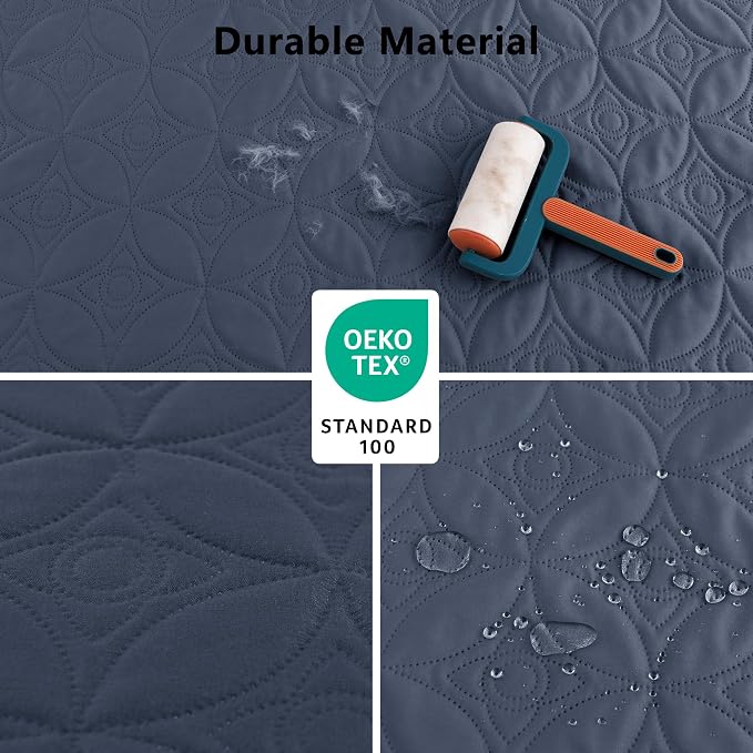 Waterproof Couch Cover for Dogs - Washable Pets Furniture Protector | TPU Leak-Proof Liner, Lightweight & Reversible, Fits Chair, Sofa, Bed, 52" x 82" , Blue/Cream - Image 6