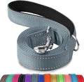 Joytale Reflective Dog Leash for Small Dogs, 6 FT x 3/4", Gray | Heavy Duty Nylon Webbing, Padded Handle for Comfort, Visible at Night, for Walking & Training by Joytale