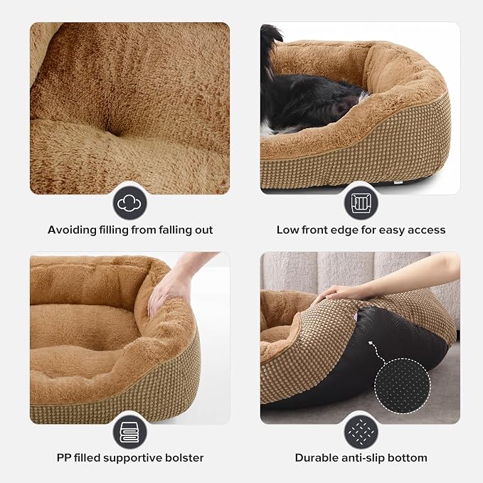 Large Dog Bed, Washable Orthopedic Warming Soft Sleeping Durable with Anti-Slip Bottom - Image 3