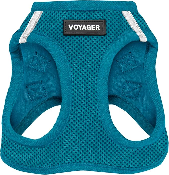 Voyager Step-in Air Dog Vest Harness - Turquoise, Medium | 16 - 18" in Chest, Reflective Bands, All Weather Breathable Air Mesh, Cats Compatible, Lightweight, Fast Drying by BestPetSuppliesLLC
