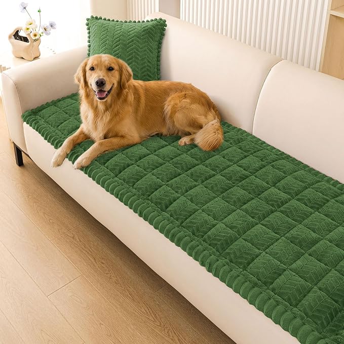 Smiry Couch Cover for Dogs, Non Slip Fuzzy Pet Sofa Covers Washable | Sofa Slipcovers for 3 Cushion Couch, Soft Thick Furniture Protector for Cats Dogs, Against Fur, Dirt, Scratch (27.6"x70.9") by Smiry