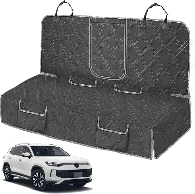 Dog Car Seat Cover for 2016-2026 Volkswagen Tiguan Waterproof | Pet Bench Seat Cover for Back Seat, 600D Heavy Duty Scratch Proof Nonslip Truck Seat Covers for Dogs by Kistrba