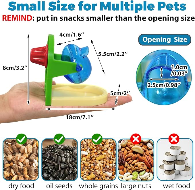 Rat Enrichment Foraging Toy, Intelligent Treat Dispensing Puzzle | Interactive Puzzle Design Inspires Natural Foraging Instincts, Slows Feeding Speed to Relieve Boredom and Anxiety for Rats - Image 4